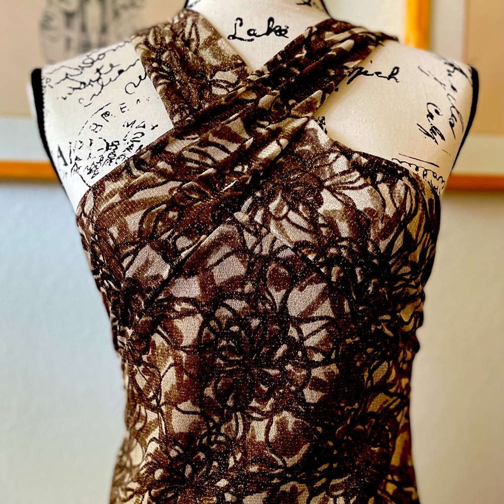Ann Taylor Brown Shimmery Top